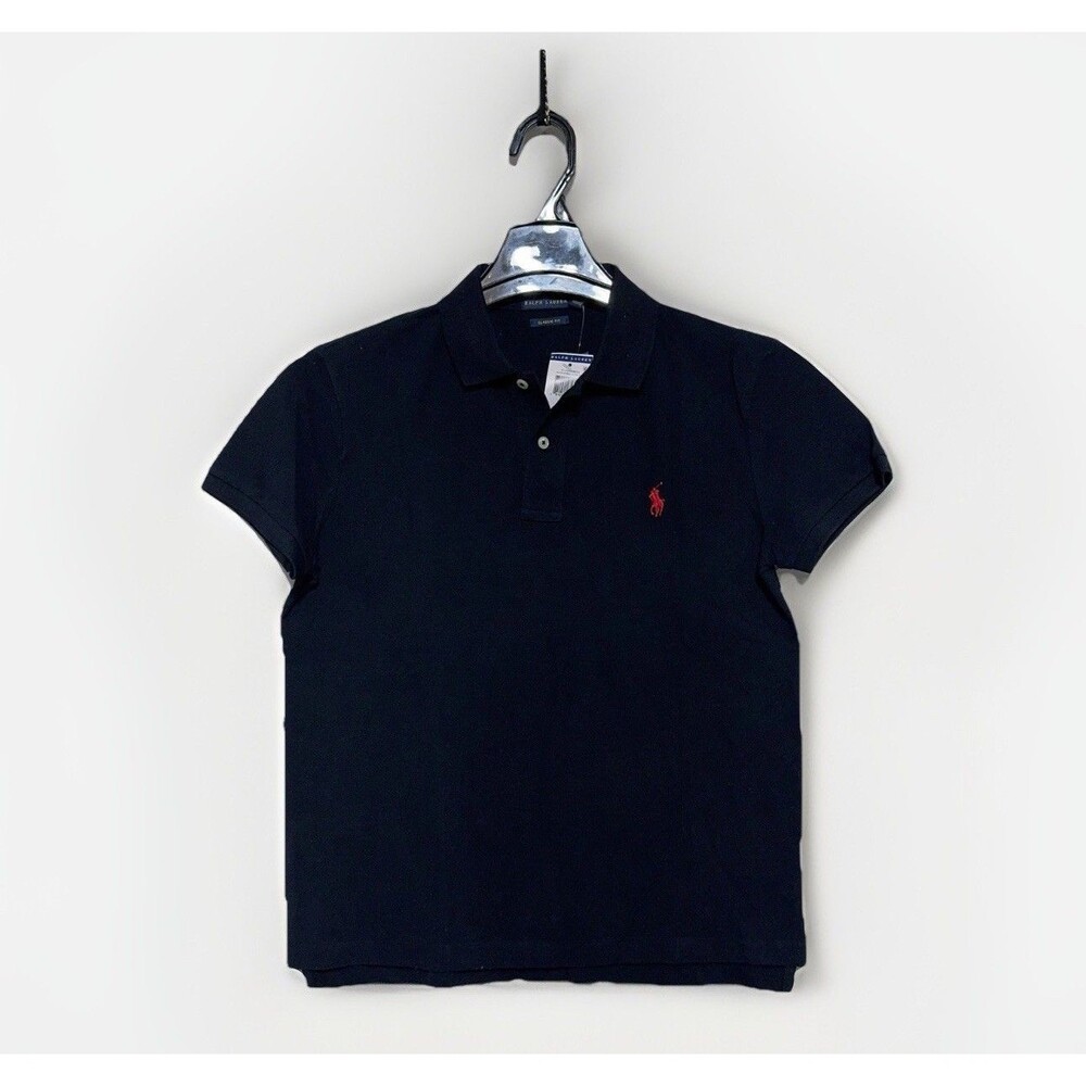 Polo Ralph Lauren Women’s The Iconic Classic Fit Mesh Polo Shirt Black XS